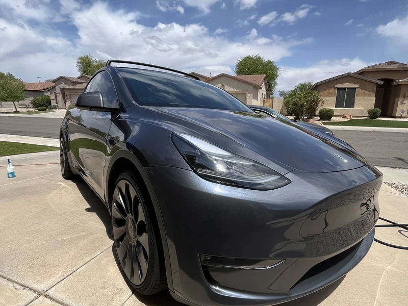 Mobile car detailing in action — Eli's Auto Detail East Valley AZ